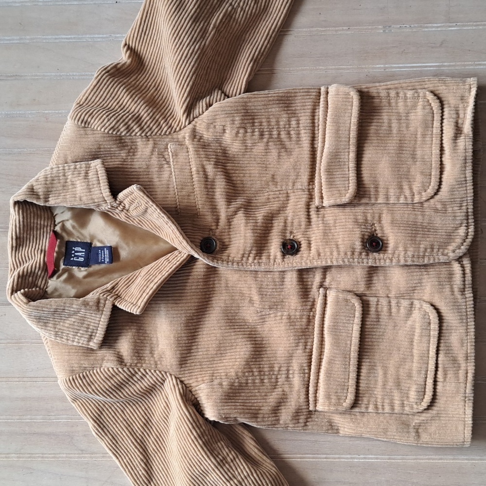 Baby Gap Toddler Tan Corduroy Blazer Jacket Elbow Patch Classic Vintage Preppy - Picture 7 of 11